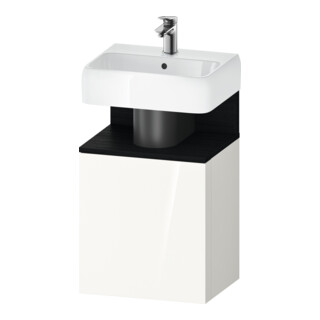 Duravit Meuble sous lavabo Qatego 44x35x64,5cm, 1 tiroir, tiroir droit, blanc œuf/blanc brillant