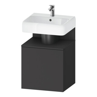 Duravit Meuble sous-lavabo Qatego 49x42x64,5 cm, 1 porte, à gauche, graphite mat