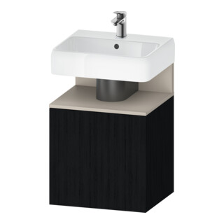 Duravit Meuble sous-lavabo Qatego 49x42x64,5 cm, 1 porte, gauche, Tau avec chêne noir