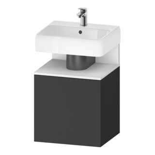 Duravit Meuble sous lavabo Qatego 49x42x64,5 cm, 1 porte, porte à gauche, blanc avec poignée Grap