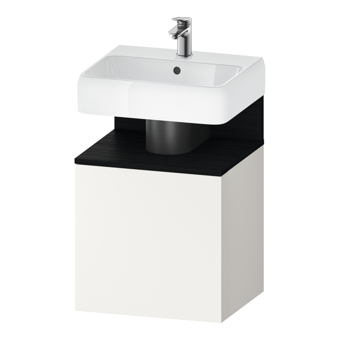 Duravit Meuble sous-lavabo Qatego 49x42x64,5 cm, 1 porte, porte à gauche, blanc œuf/blanc mat
