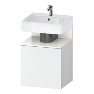Duravit Meuble sous-lavabo Qatego 49x42x64,5 cm, 1 porte, porte gauche, blanc brillant/blanc mat