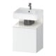 Duravit Meuble sous-lavabo Qatego 49x42x64,5 cm, 1 porte, porte gauche, blanc brillant/blanc mat-1