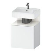 Duravit Meuble sous-lavabo Qatego 49x42x64,5 cm, 1 porte, porte gauche, blanc brillant/blanc mat-1