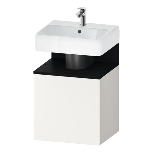 Duravit Meuble sous-lavabo Qatego 49x42x64,5 cm, 1 porte, tiroir droit, blanc mat/oeuf blanc
