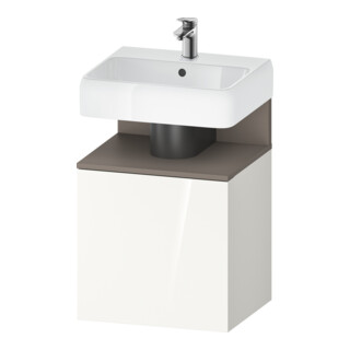 Duravit Meuble sous-lavabo Qatego 49x42x64,5 cm, 1 tiroir, bas mat/blanc brillant