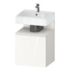 Duravit Meuble sous lavabo Qatego 49x42x64,5 cm, 1 tiroir, blanc mat/blanc brillant-1