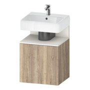 Duravit Meuble sous lavabo Qatego 49x42x64,5 cm, 1 tiroir, blanc mat/marbre-1