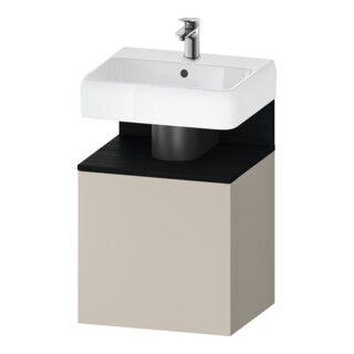 Duravit Meuble sous-lavabo Qatego 49x42x64,5 cm, 1 tiroir, blanc/taupe mat