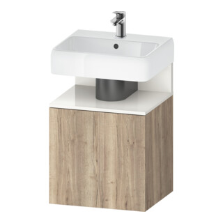 Duravit Meuble sous-lavabo Qatego 49x42x64,5 cm, 1 tiroir, droite, blanc/gris marbré