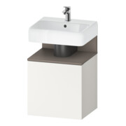 Duravit Meuble sous lavabo Qatego 49x42x64,5 cm, 1 tiroir, droite, blanc mat/bois mat-1