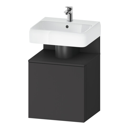 Duravit Meuble sous lavabo Qatego 49x42x64,5 cm, 1 tiroir, droite, graphite mat