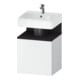 Duravit Meuble sous lavabo Qatego 49x42x64,5 cm, 1 tiroir, droite, gris mat/blanc-1