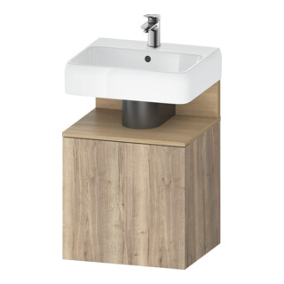 Duravit Meuble sous lavabo Qatego 49x42x64,5 cm, 1 tiroir, droite, naturel/oeuf marbré