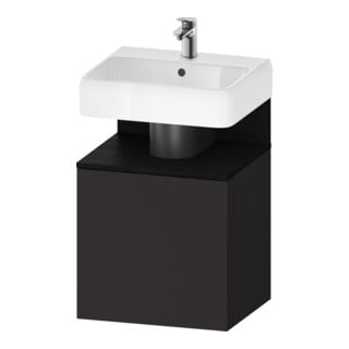 Duravit Meuble sous lavabo Qatego 49x42x64,5 cm, 1 tiroir, gris graphite mat