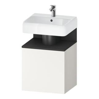 Duravit Meuble sous lavabo Qatego 49x42x64,5 cm, 1 tiroir, gris mat/blanc mat