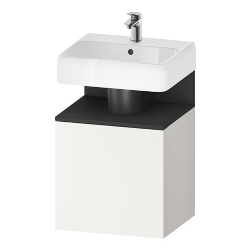 Duravit Meuble sous lavabo Qatego 49x42x64,5 cm, 1 tiroir, gris mat/blanc mat