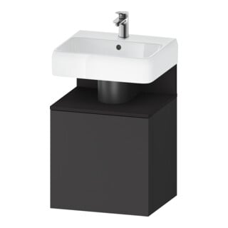 Duravit Meuble sous lavabo Qatego 49x42x64,5 cm, 1 tiroir, gris mat/Gr ma