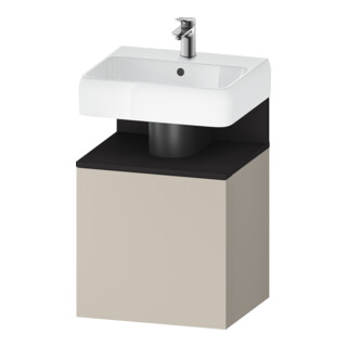 Duravit Meuble sous lavabo Qatego 49x42x64,5 cm, 1 tiroir, gris mat/tamarin