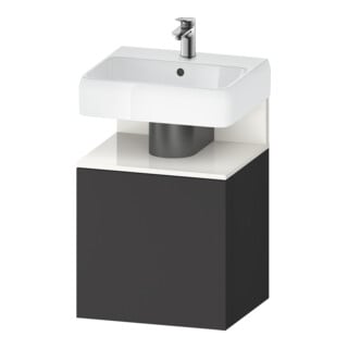 Duravit Meuble sous-lavabo Qatego 49x42x64,5 cm, 1 tiroir, Hgl/Graphite