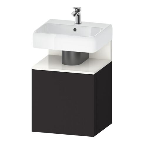 Duravit Meuble sous-lavabo Qatego 49x42x64,5 cm, 1 tiroir, T d, gris mat