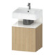 Duravit Meuble sous lavabo Qatego 49x42x64,5 cm, 1 tiroir, T dr, blanc brillant/chêne naturel-1