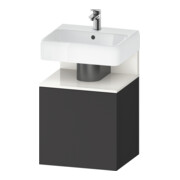 Duravit Meuble sous-lavabo Qatego 49x42x64,5 cm, 1 tiroir, T dr, blanc brillant/graphite