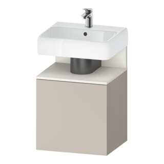 Duravit Meuble sous-lavabo Qatego 49x42x64,5 cm, 1 tiroir, T dr, blanc mat/taupe ma