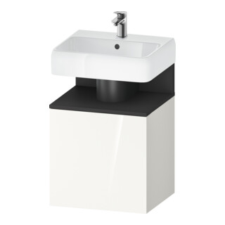 Duravit Meuble sous-lavabo Qatego 49x42x64,5 cm, 1 tiroir, T dr, gris mat/blanc brillant