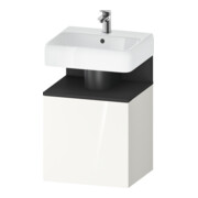 Duravit Meuble sous-lavabo Qatego 49x42x64,5 cm, 1 tiroir, T dr, gris mat/blanc brillant