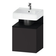 Duravit Meuble sous-lavabo Qatego 49x42x64,5 cm, 1 tiroir, T dr, noir graphite mat-1