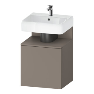 Duravit Meuble sous lavabo Qatego 49x42x64,5 cm, 1 tiroir, T. droite, Basalte mat
