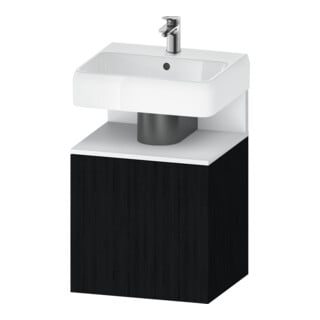 Duravit Meuble sous-lavabo Qatego 49x42x64,5 cm, 1 tiroir, T. g., blanc avec chêne noir