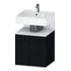 Duravit Meuble sous-lavabo Qatego 49x42x64,5 cm, 1 tiroir, T. g., blanc avec chêne noir-1