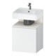 Duravit Meuble sous-lavabo Qatego 49x42x64,5 cm, 1 tiroir, T g, blanc mat/blanc ma-1