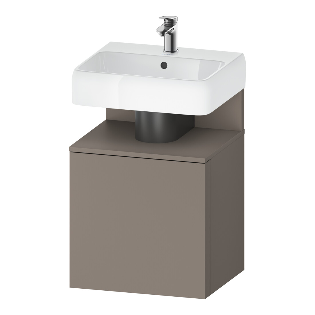 Duravit Meuble sous-lavabo Qatego 49x42x64,5 cm, 1 tiroir, T. gauche, Basalte mat