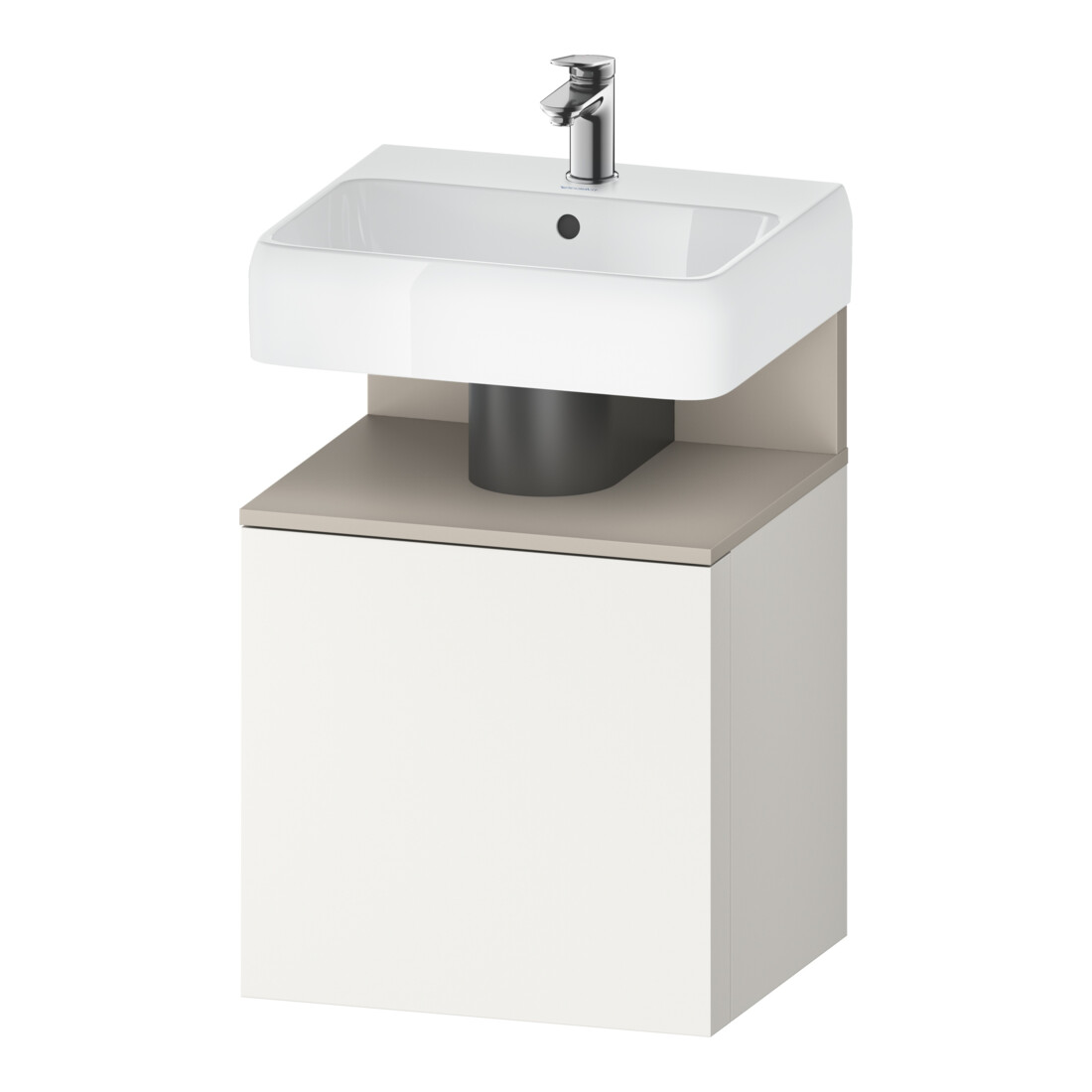 Duravit Meuble sous lavabo Qatego 49x42x64,5 cm, 1 tiroir, Tau mat/We mat