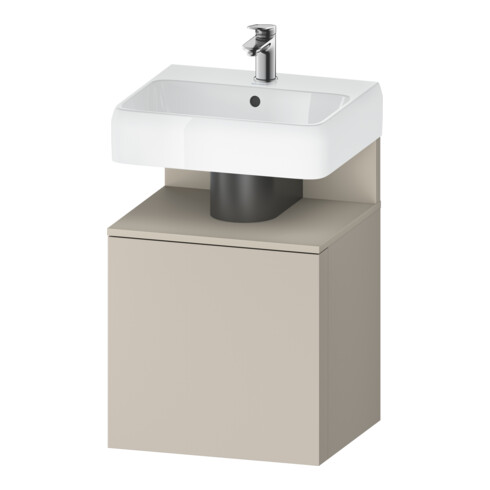 Duravit Meuble sous lavabo Qatego 49x42x64,5 cm, 1 tiroir, taupe mat