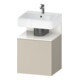Duravit Meuble sous lavabo Qatego 49x42x64,5 cm, 1 tiroir, taupe mat/Hgl-1