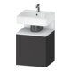 Duravit Meuble sous lavabo Qatego 49x42x64,5 cm, 1 tiroir, tiroir droit, blanc avec Grap ma-1