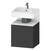Duravit Meuble sous lavabo Qatego 49x42x64,5 cm, 1 tiroir, tiroir droit, blanc avec Grap ma-1