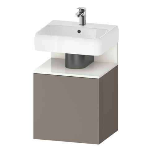 Duravit Meuble sous-lavabo Qatego 49x42x64,5 cm, 1 tiroir, tiroir droit, blanc hg/mat