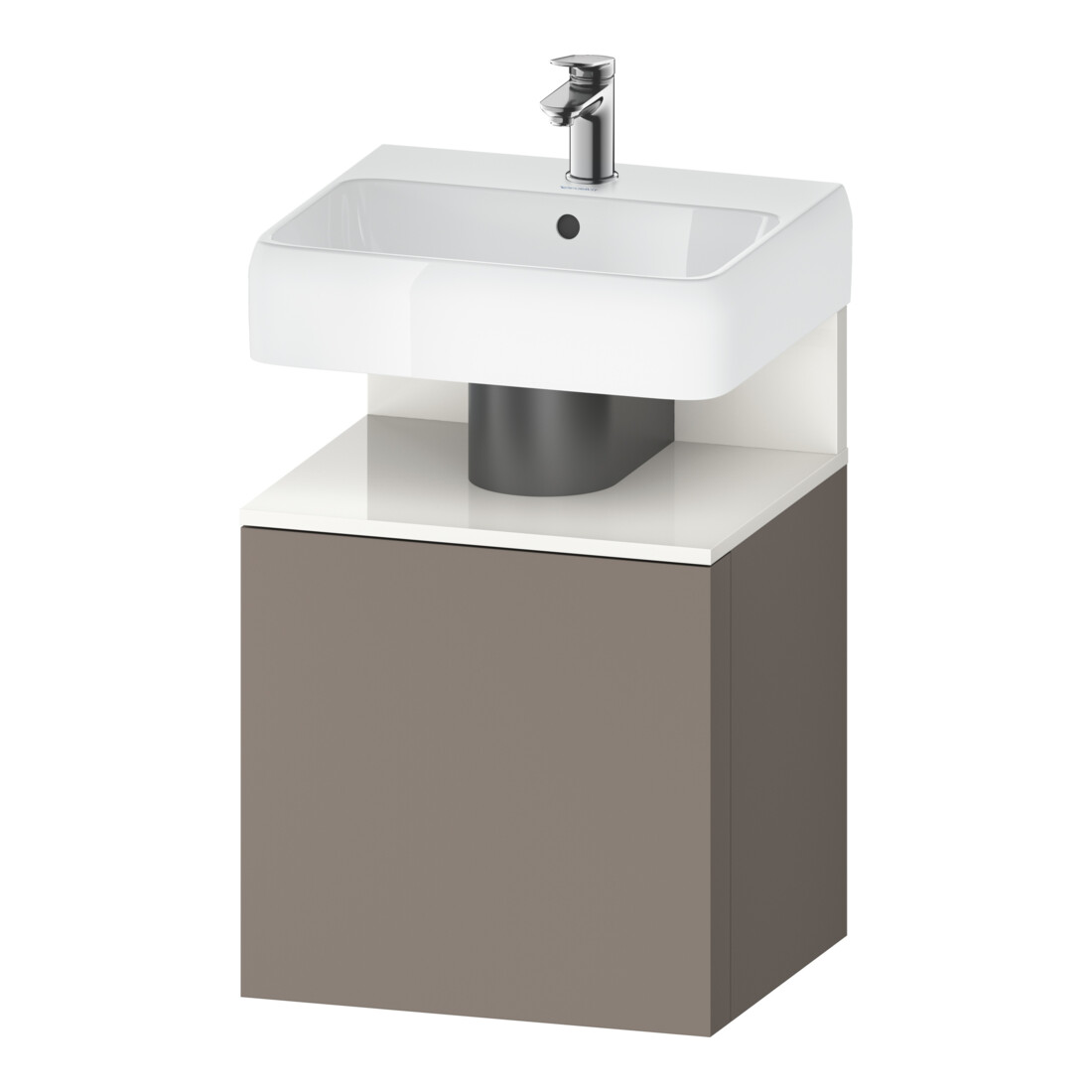 Duravit Meuble sous-lavabo Qatego 49x42x64,5 cm, 1 tiroir, tiroir droit, blanc hg/mat