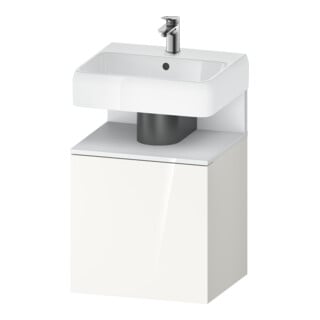 Duravit Meuble sous lavabo Qatego 49x42x64,5 cm, 1 tiroir, tiroir droit, blanc mat/blanc brillant