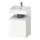 Duravit Meuble sous lavabo Qatego 49x42x64,5 cm, 1 tiroir, tiroir droit, blanc mat/blanc brillant-1