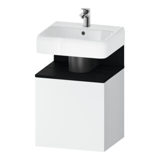 Duravit Meuble sous lavabo Qatego 49x42x64,5 cm, 1 tiroir, tiroir droit, blanc œuf/blanc mat