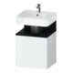 Duravit Meuble sous lavabo Qatego 49x42x64,5 cm, 1 tiroir, tiroir droit, blanc œuf/blanc mat-1