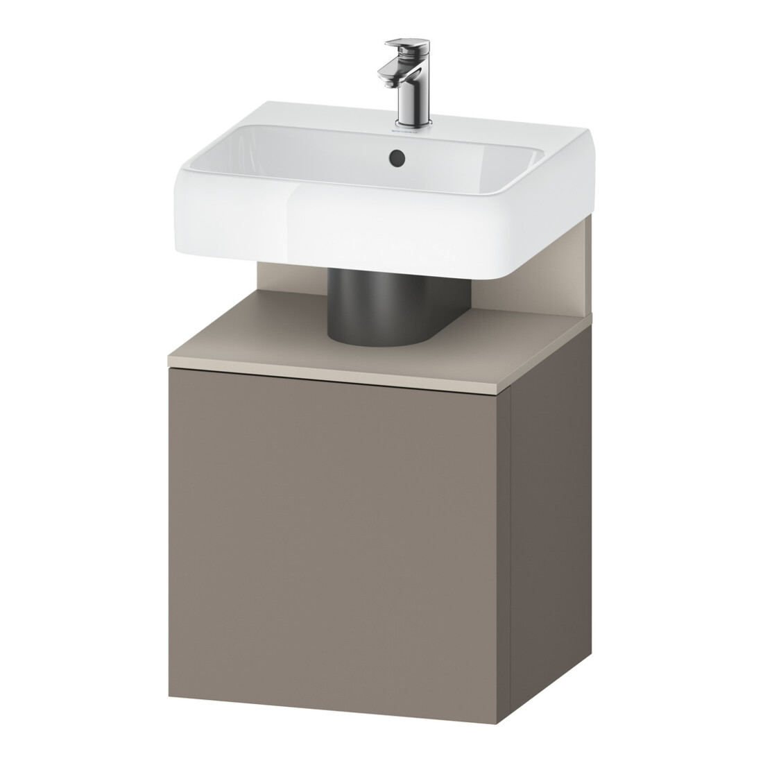 Duravit Meuble sous-lavabo Qatego 49x42x64,5 cm, 1 tiroir, tiroir droit, Taupe m/bas ma