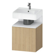 Duravit Meuble sous-lavabo Qatego 49x42x64,5 cm, 1 tiroir, tiroir droite, blanc avec chêne naturel-1