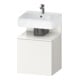 Duravit Meuble sous lavabo Qatego 49x42x64,5 cm, 1 tiroir, tiroir droite, blanc brillant/blanc mat-1